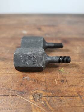 Snap-on Cj84-15 Tools 5/16 Inch -18 Heavy Duty Bar Type Puller Male Adaptor Set Of 2