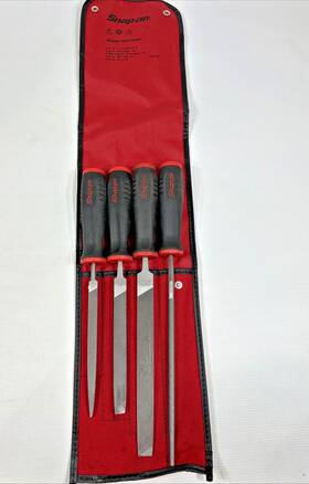 Co416b Snap-on 4pc Red Soft Handle File Set Co416b Snap-on 4pc Red Soft Handle File Set
