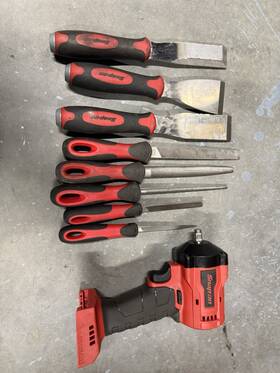 Ct9038 Snap-on Tool Lot Impact Wrench Files Striking Scrapers