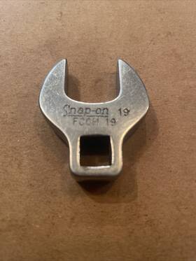 Fcom19 Snap-on 19mm 3/8 Inch Drive Open End Chrome Crowfoot Wrench Usa - Underline Fcom19 Snap-on 19mm 3/8 Inch Drive Open End Chrome Crowfoot Wrench Usa - Underline