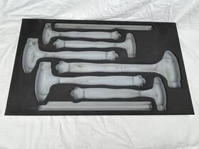 Fmh880028 Snap-on Fmhbbd02b 6 Slot Hammer Foam Tray Grey