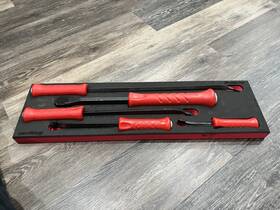 Fmpr018 Snap-on 5 Piece Striking Prybar And Demolition Chisel Set