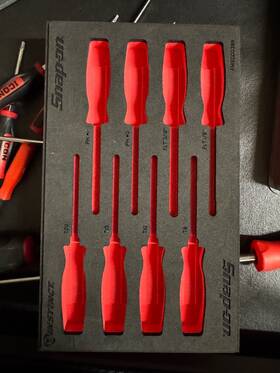 Fmsgd03br Snap-on Fmsgd03b 1 Pc Foam Organizers For Mini Screwdriver / Torx Red