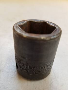 Imml210 Snap-on Usa 1/2 Inch Drive 6 Point 21mm Shallow Impact Socket