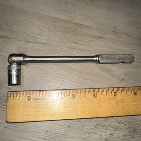 M-10-b Snap On Snap-on Midget Vintage Early 6 Inch Nut Spinner Breaker Bar With 3/8 Socket
