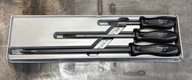 Snap-on Msd4 Snap-on Black Handle Vintage Straight Pry Bar Set 3 Pieces 12 Inch 8 And 4