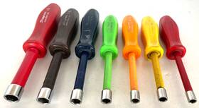 Ndd1070 Snap-on Tools 7 Pc Sae Nut Driver Set 1/4 Inch -1/2