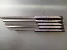 Ppv107la Snap-on Ppc110l Tools Unused 5 Long Pin Punches Ppc108l Ppc106l 1