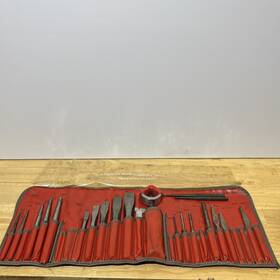 Ppc2700ak Snap-on Tools Punch And Chisel Set With C2700 Kit Bag Roll Read