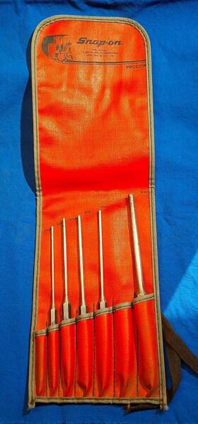 Ppcl70k Snap-on 5 Piece Long Punch Set With Pouch 5/16 Inch - 1/8