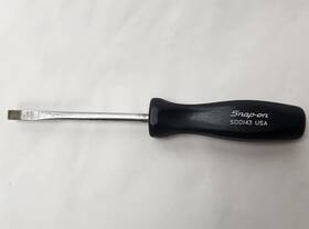 Sdd143 Snap-on Flat Tip Slotted Screwdriver 6-1/4 Inch Black Hard Handle Usa