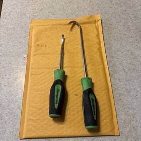 Sga102 Snap-on Tools 2pc Soft Grip Hook Radiator Hose Pick Set Green