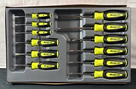 Sgdxw120bh Snap-on Tools Usa 12pc Hi-viz Soft Grip Combo Screwdriver Set