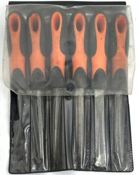 Sgfmn106o Snap-on 6pc Soft Grip Handle Miniature File Set Orange Guc