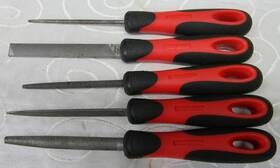Sgfmn106r Snap-on Red 5pc Soft Grip Handle 4 Inch Miniature File Set #sgfmn106r