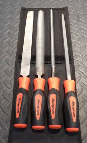 Sghbf600ao Snap-on Orange 4 Pc File Handle Set With Pouch