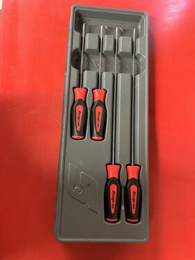 Sgl6ash Snap-on Tools 4pc Red Soft Grip Long Hd Pick Set Sglash