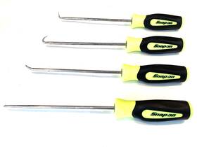Sglasa604bhv Snap-on Tools 4 Piece Hi Vis Yellow Soft Grip Heavy Duty Pick Set