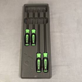 Sglash1204bg Snap-on Tools 4pc Green Soft Grip Long Heavy Duty Pick Set