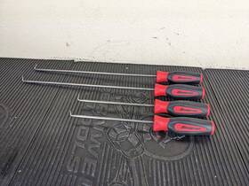Sglash1204br Snap-on #bh989 Tools 4 Pc Instinct Long Pick Set Red 90 And 45