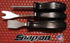 Snapon3pc Snap-on 3pc Black Handle Scraper Shank Driver And Trim Pad Remover