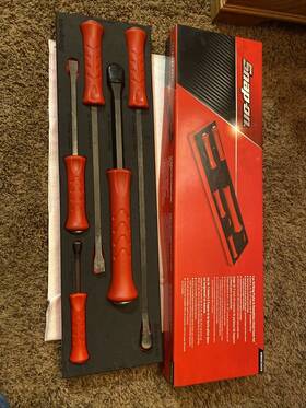 Spbsdc705fr Snap-on Tools 5 Pc Striking Prybar And Demolition Chisel Foam Set