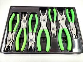 Srpc107ag Snap On Snap-on Retaining Ring Pliers 7 Piece Set Green Handle