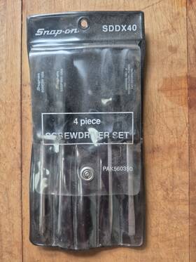 Sddx40 Snap-on Ssdx40 4pc Mini Hard Grip Screwdriver Set Black Usa Made
