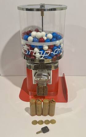 Ssx19p124 Snap On Rare Snap-on Tools Custom Gumball Machine W Gum Balls. Key Tokens - Working Ssx19p124 Snap On Rare Snap-on Tools Custom Gumball Machine W Gum Balls. Key Tokens - Working