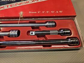 Sxw10 Snap-on Sxw15 5-pc 1/2 Inch Drive Extension Set Vintage Some Knurled Original Box Sxw10 Snap-on Sxw15 5-pc 1/2 Inch Drive Extension Set Vintage Some Knurled Original Box
