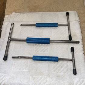 Th10 Snap-on Blue Point By 3 Piece T Bar Drivers Turbo Handle Set T9 F11