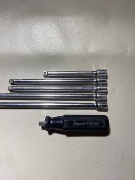 Tmx140-tmx100-tmx60-tmxk4 Snap On Tm-40 Tm40 Black Hard Handle With 5 Extensions -