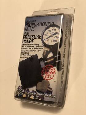 A0707-e Ssbc Adjustable Proportioning Valve For Brakes And Pressure Gauge