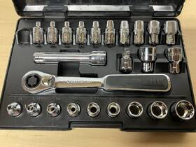 Gr13300 T&e Tools 24 Piece 13mm Hollow Drive Sae And Metric Gear-ratchet Socket Set Gr1330