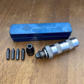 58125 Tatools No. Impact Driver With Four Bits 1/2 Inch Drive - Vintage Complete