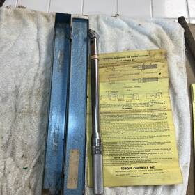 Tci-1600 Torque Controls Inc 17 Inch 1/2 Drive Vintage #tci-1600 Wrench With Metal Case