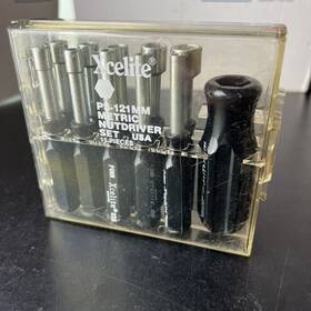 99smw Xcelite Usa 11-piece Metric Nutdriver Set With Case No Ps-121mm