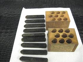 5110-289-0003 Young Brothers Vintage Bros Stamp Works Die Set 1/4 Inch Letters A-heavy Duty