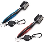 Pack Of 2 Golf Club Brush Groove Cleaner With Retractable Zip-line And Aluminum. Fixed Price $17.93.
