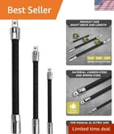 3-PIECE Flexible Socket Extension Bar Set 1/2" 1/4" 3/8" Shaft Drive 10" 6". Fixed Price $25.40.