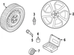 Genuine Volkswagen Spare Wheel 5WA-601-011-E. Fixed Price $189.10.