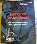 Snap-on Shopkey Timing Belt Service Manual 1974-1997 Domestic And Import Book. Fixed Price $20.00.