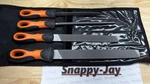 Snap-on Tools New Orange 4PC Soft Grip Handle Mixed File Set SGFMX104O. Fixed Price $149.95.