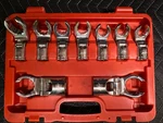 JTC-6774 1/2 Dr 12PT 9PCS Flexible Crowfoot Wrench 17 27MM 30-32MM #575. Fixed Price $199.99.