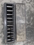 Snap-on 10 Piece 1/2 Inch Drive 6-POINT Metric Flank Shallow Impact Socket. Fixed Price $180.00.