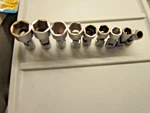 Snap-on Tools Fs Series Sae Swivel Socket Set 9-PC 6 Point 3/8" Drive Usa. Fixed Price $115.00.