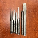 Snap On Chisels And Punches; PPC824A PPC19 PPC108 PPC4A PPC3A PPC104A PPC203A. Fixed Price $65.00.