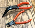 Snap Tools Set Pliers Bent Curved Needle Nose Diagonal Flush Wire Cutter Lot. Fixed Price $88.00.