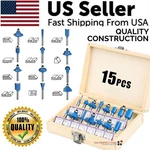 15PCS Carbon Milling Cutter Router Bit Set Tungsten Carbide 1/4" Shank Us. Fixed Price $22.59.