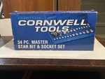 Cornwell CBSMTX34S Piece Master Torx Set 1/4,3/8 & 1/2" Drive Sockets. Fixed Price $109.00.